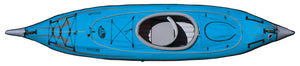 AE1007-B-Decks AdvancedFrame® Convertible 2-person Kayak, blue with Single and Double Deck Cover